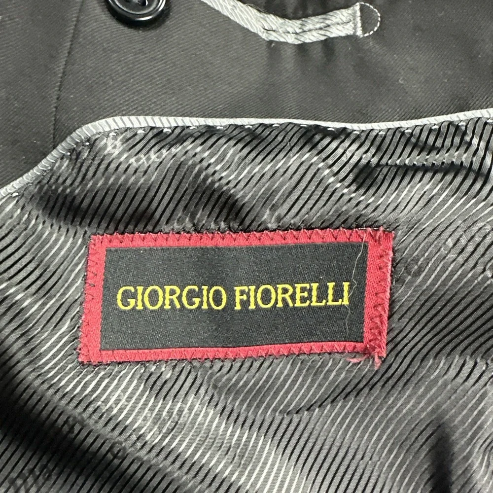 Giorgio Fiorelli Blazer Men 40R Black‎ Superlux Super Fine 150 Dual Vent Jacket
